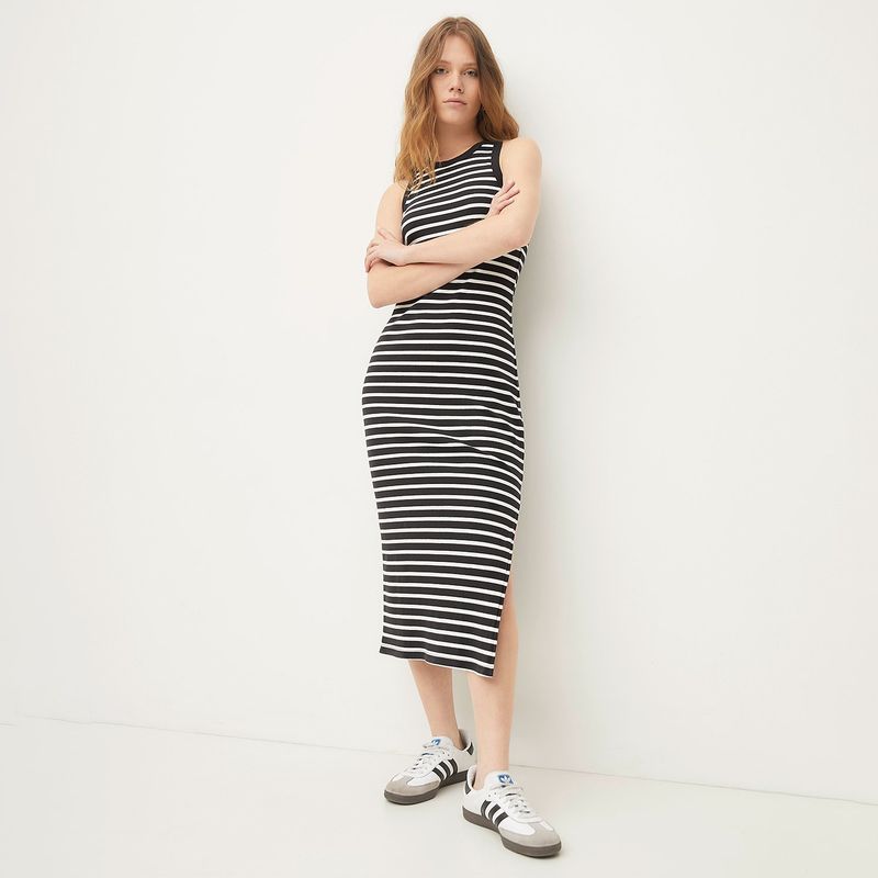 SYBILLA - Vestido Medio Ajustado para Mujer de Algodón Sybilla