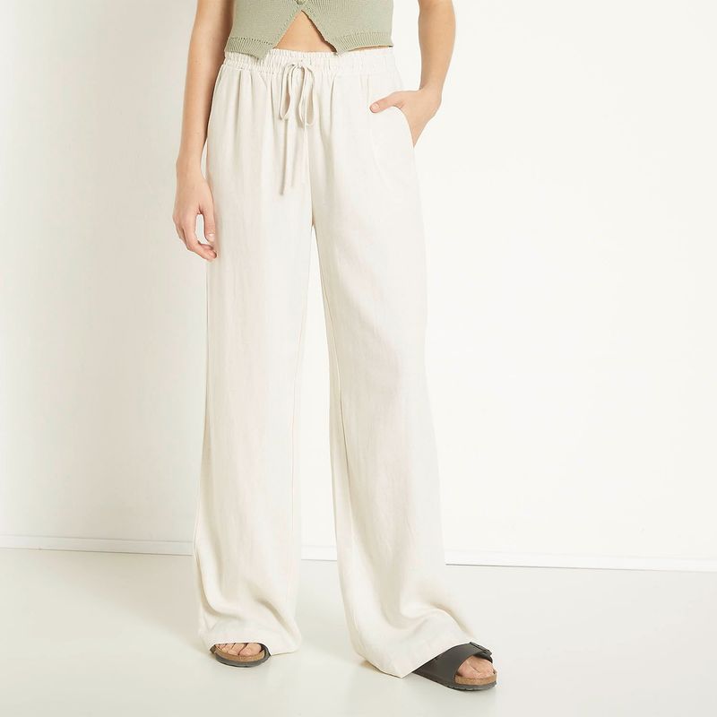 SYBILLA - Pantalón Wide Leg Mujer Tiro alto Sybilla