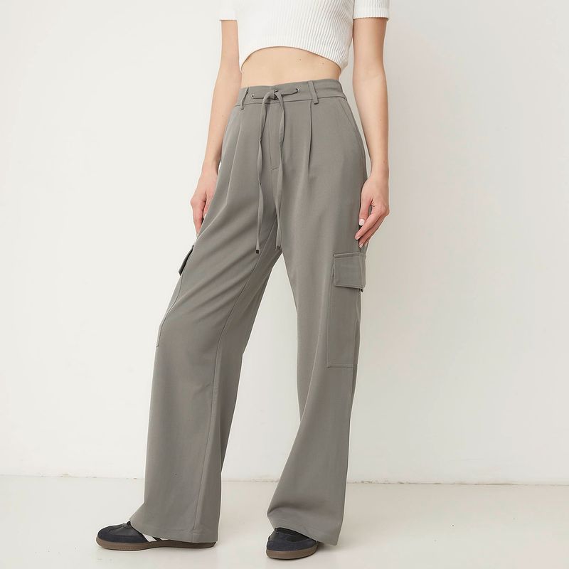 SYBILLA - Pantalón Cargo Mujer Tiro alto Sybilla