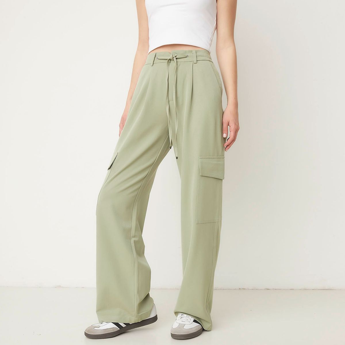 SYBILLA - Pantalón Cargo Mujer Tiro alto Sybilla