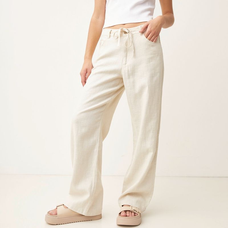 SYBILLA - Pantalón Wide Leg Mujer Tiro medio Sybilla