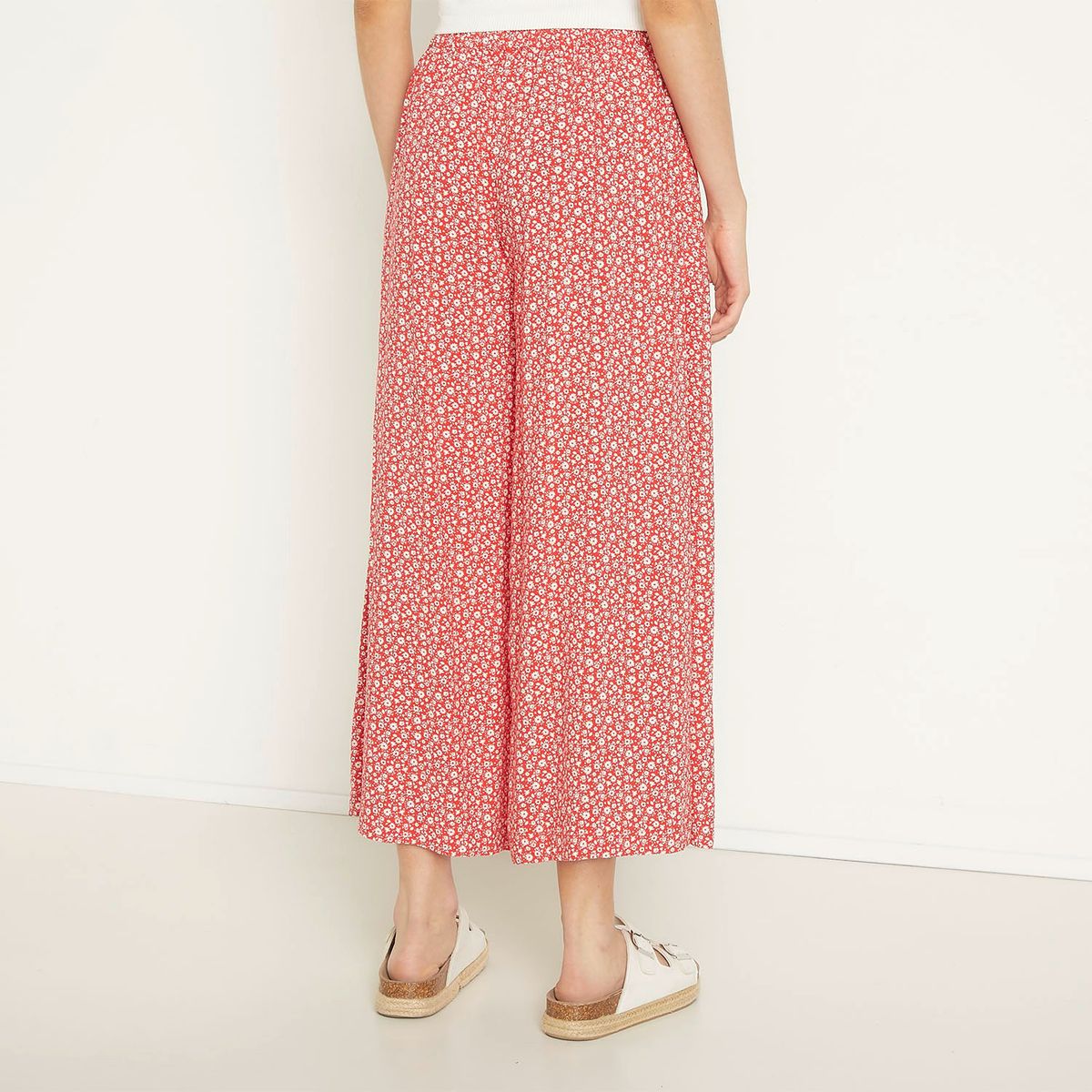 SYBILLA - Pantalón Culotte Mujer Tiro alto Animal print Sybilla