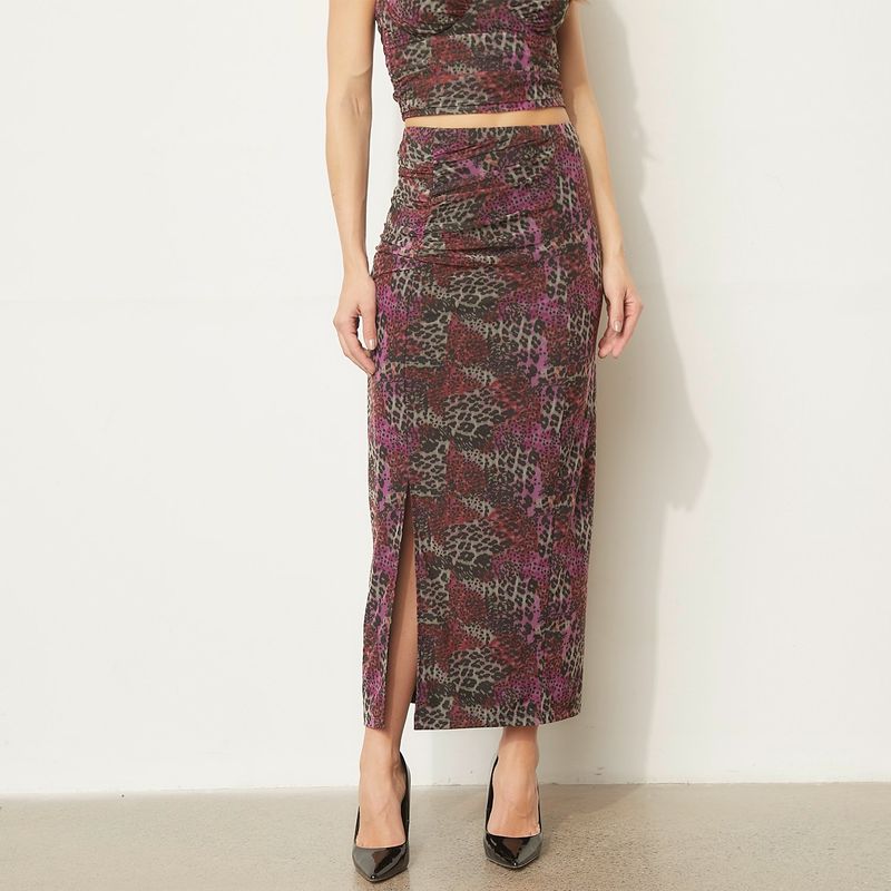 MOSSIMO - Falda Maxi Mujer Animal print Mossimo