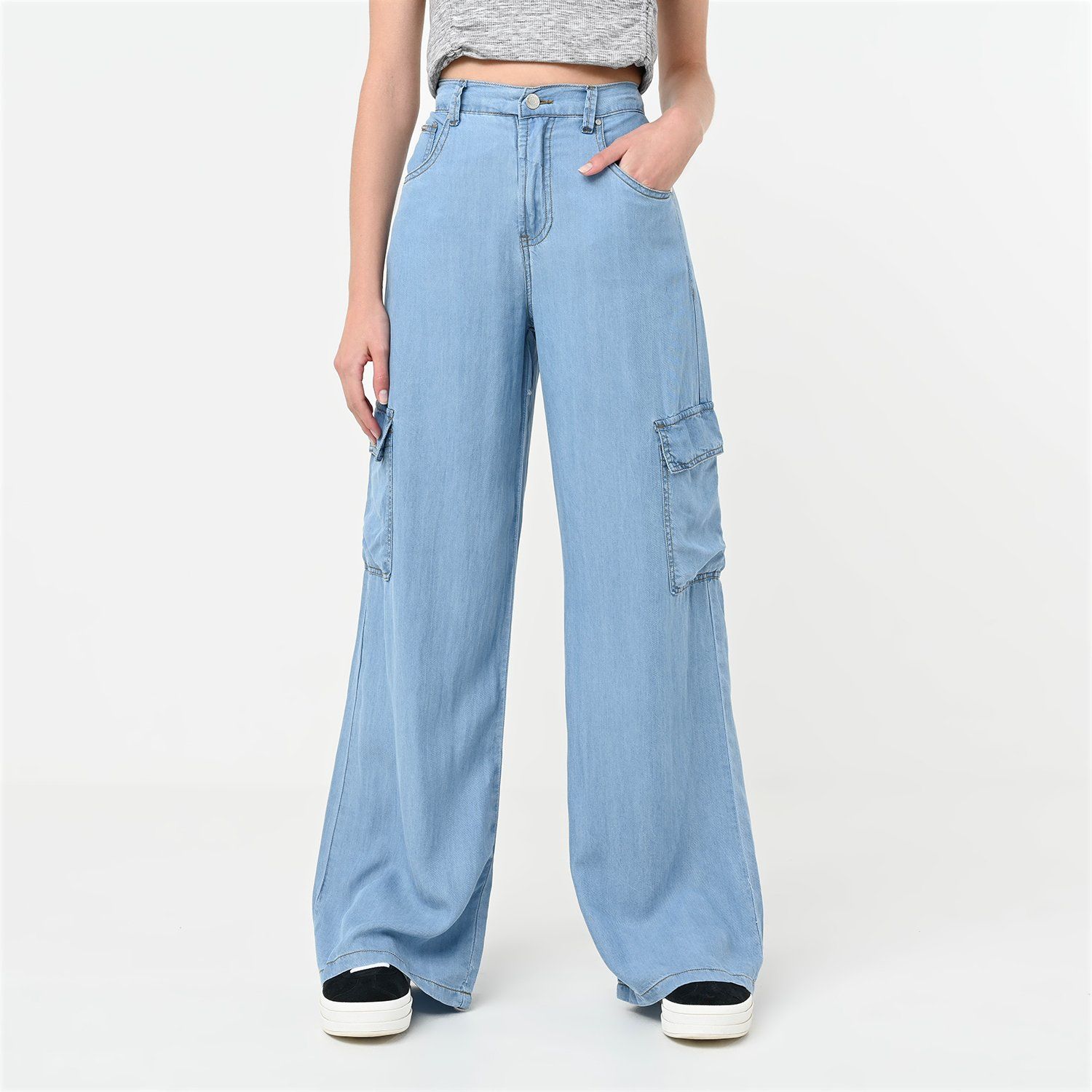 Jeans cargo para mujer
