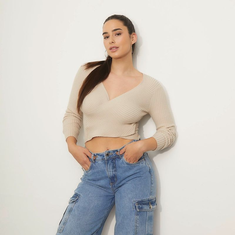 MOSSIMO - Saco Mujer Crop Mossimo