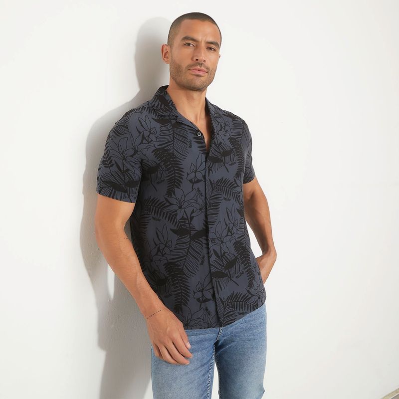 MOSSIMO - Camisa Hombre con Estampado Manga corta Mossimo