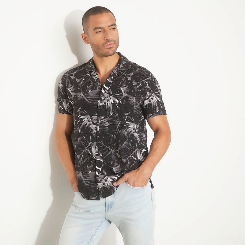 MOSSIMO - Camisa Hombre con Estampado Manga corta Mossimo