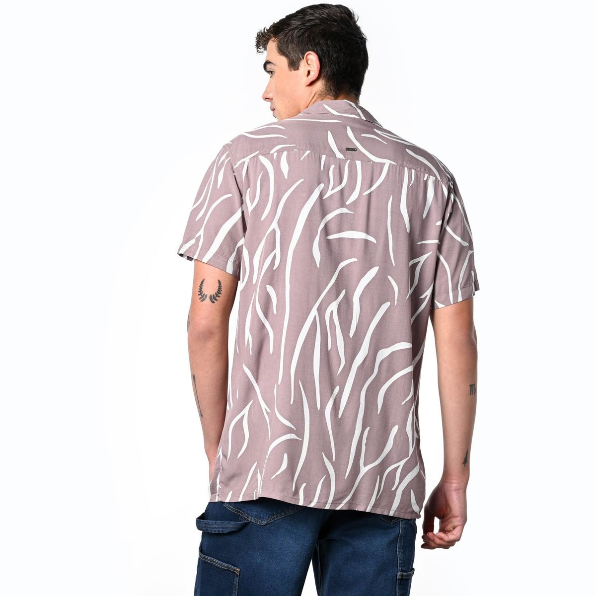 DENIMLAB - Camisa Hombre Con Estampado Manga corta Regular Denimlab