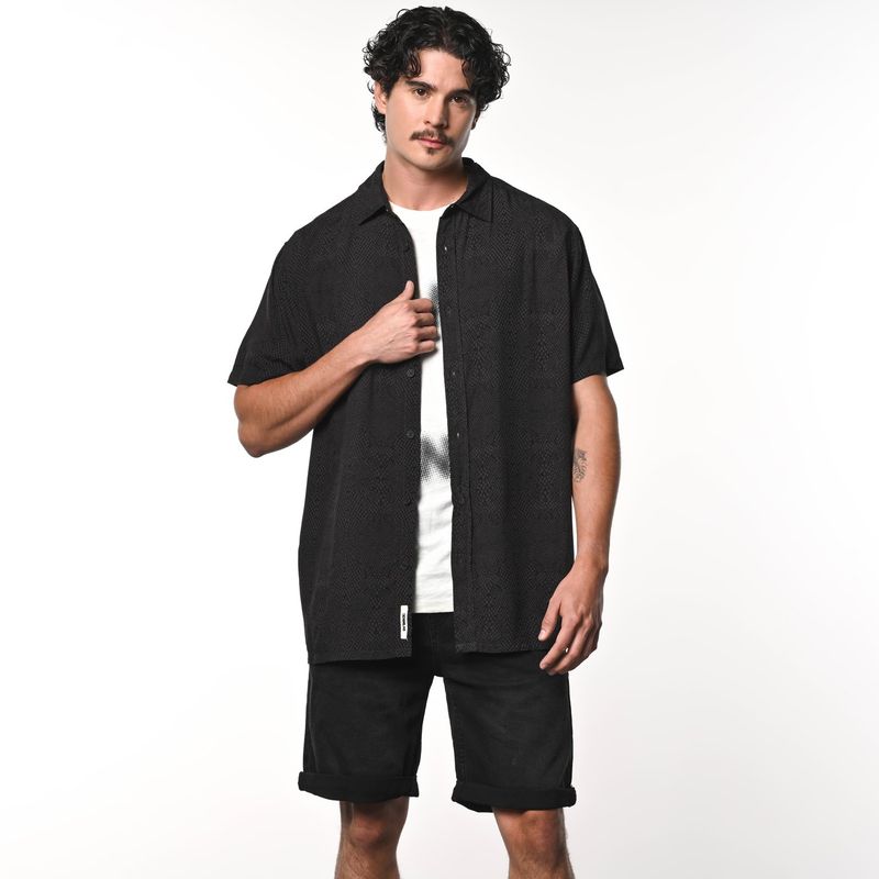 DENIMLAB - Camisa Hombre Con Estampado Manga corta Regular Denimlab