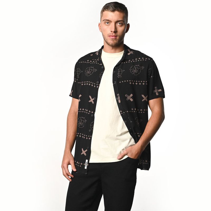 DENIMLAB - Camisa Hombre Con Estampado Manga corta Regular Denimlab