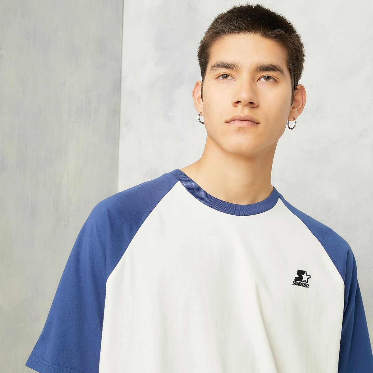 STARTER - Camiseta Hombre Manga corta Con Logo de Algodón Starter