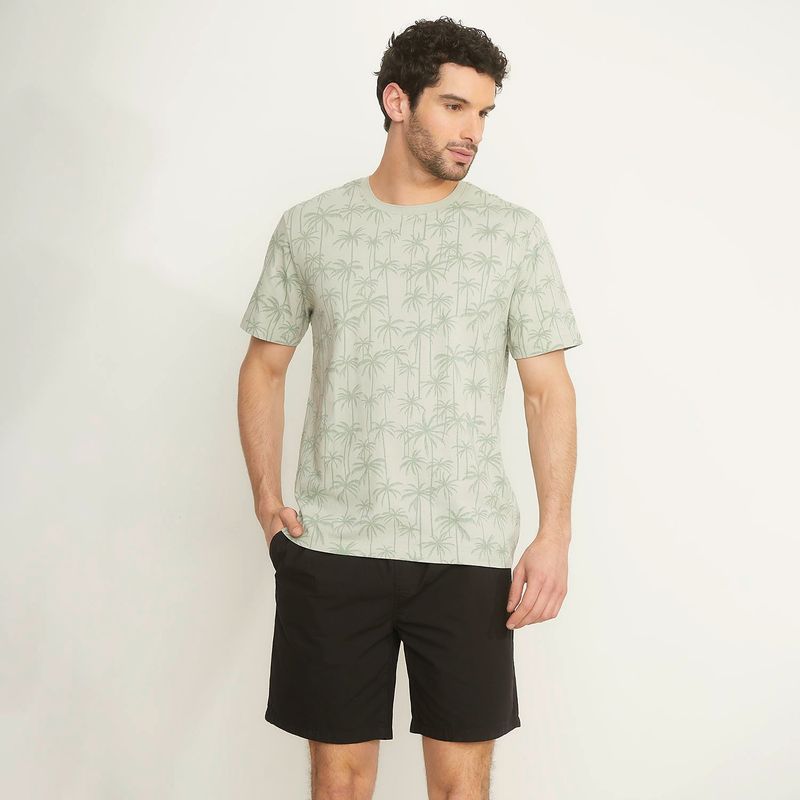 NEWPORT - Camiseta Hombre Manga corta con Estampado de Algodón Newport