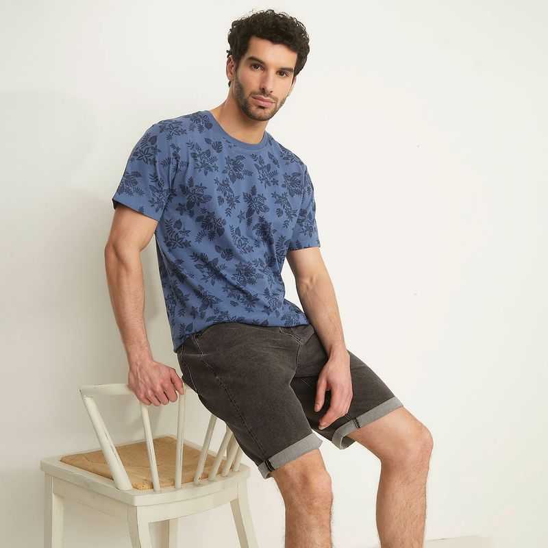 NEWPORT - Camiseta Hombre Manga corta con Estampado de Algodón Newport