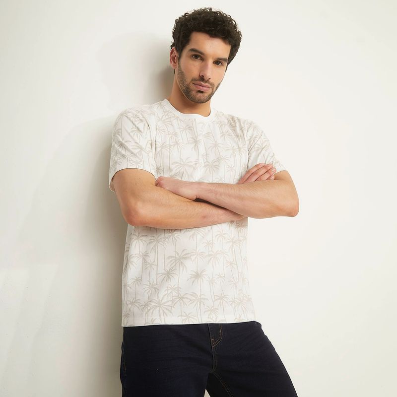 NEWPORT - Camiseta Hombre Manga corta con Estampado de Algodón Newport