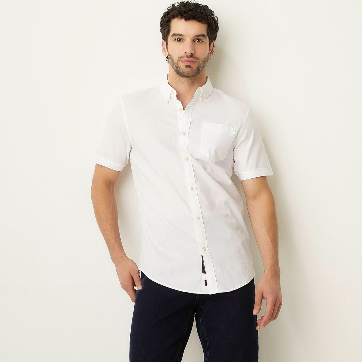 UNIVERSITY CLUB - Camisa Hombre Manga corta Slim University Club