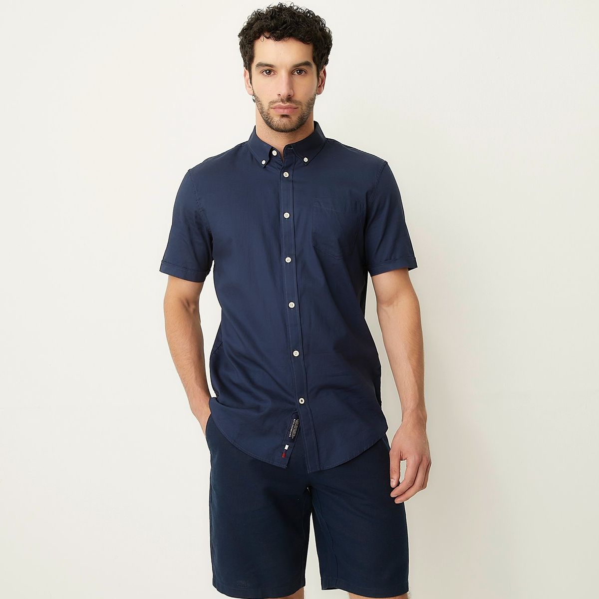 UNIVERSITY CLUB - Camisa Hombre Manga corta Slim University Club
