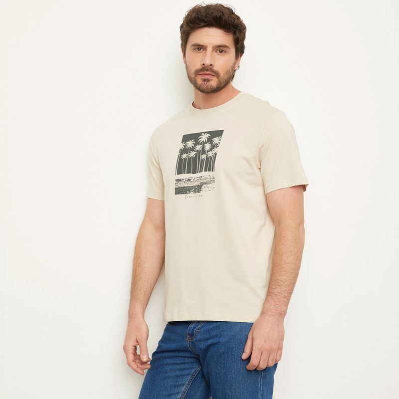 NEWPORT - Camiseta Hombre Manga corta con Estampado de Algodón Newport