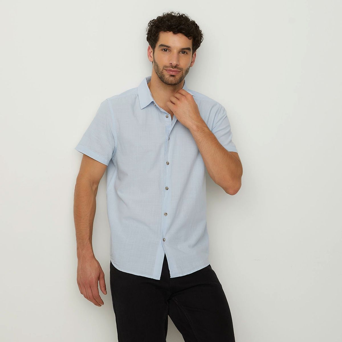 NEWPORT - Camisa Hombre Manga corta Slim Newport