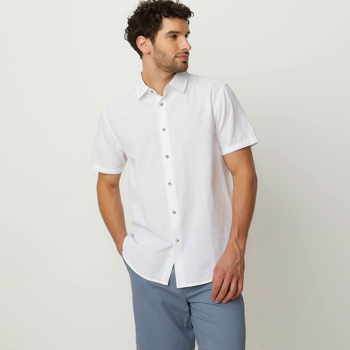 NEWPORT - Camisa Hombre Manga corta Slim Newport