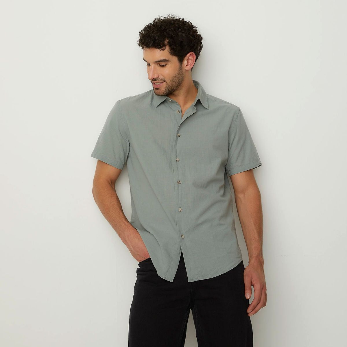 NEWPORT - Camisa Hombre Manga corta Slim Newport