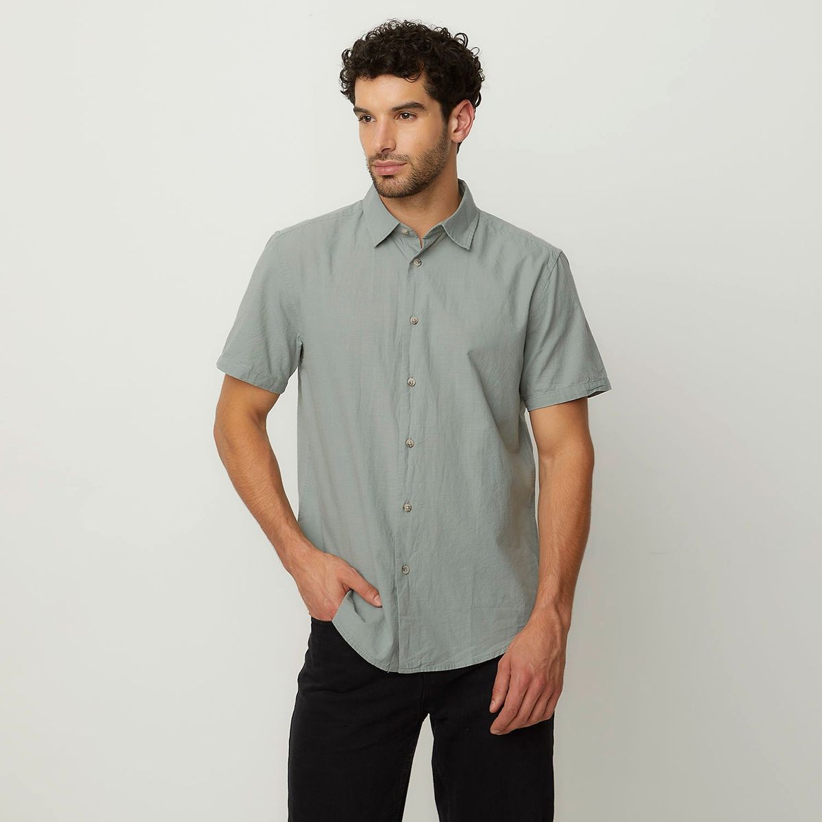 NEWPORT - Camisa Hombre Manga corta Slim Newport
