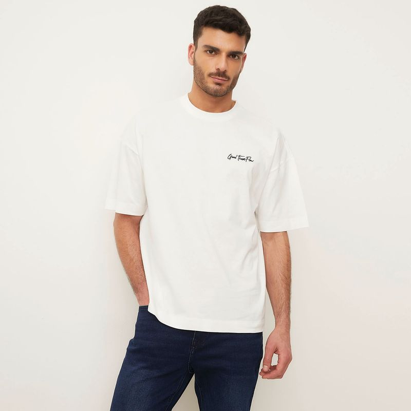 BASEMENT - Camiseta Hombre con Estampado Manga corta de Algodón Basement