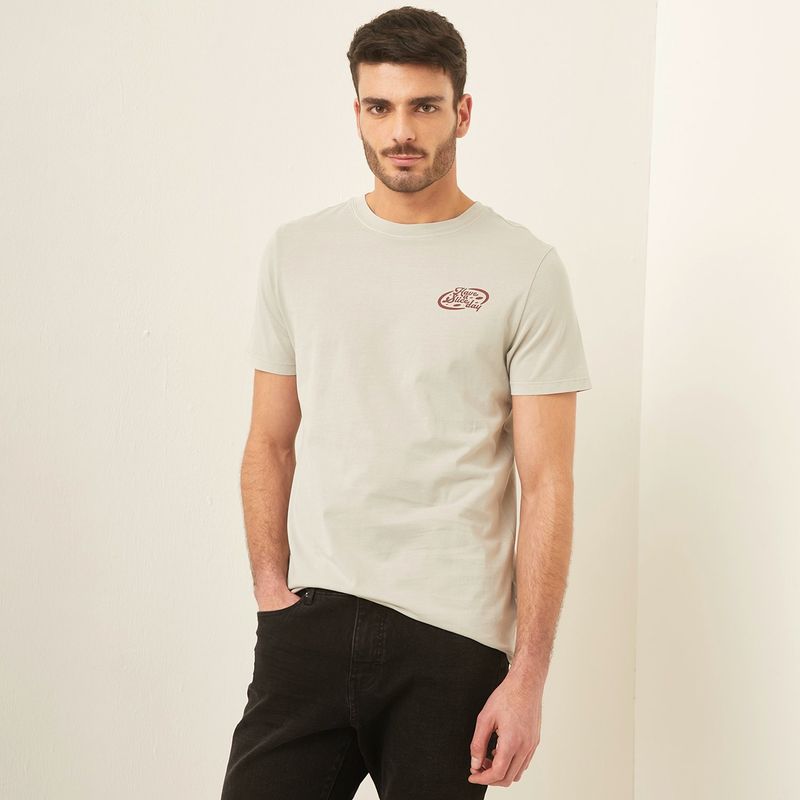 BASEMENT - Camiseta Hombre Manga corta de Algodón Basement