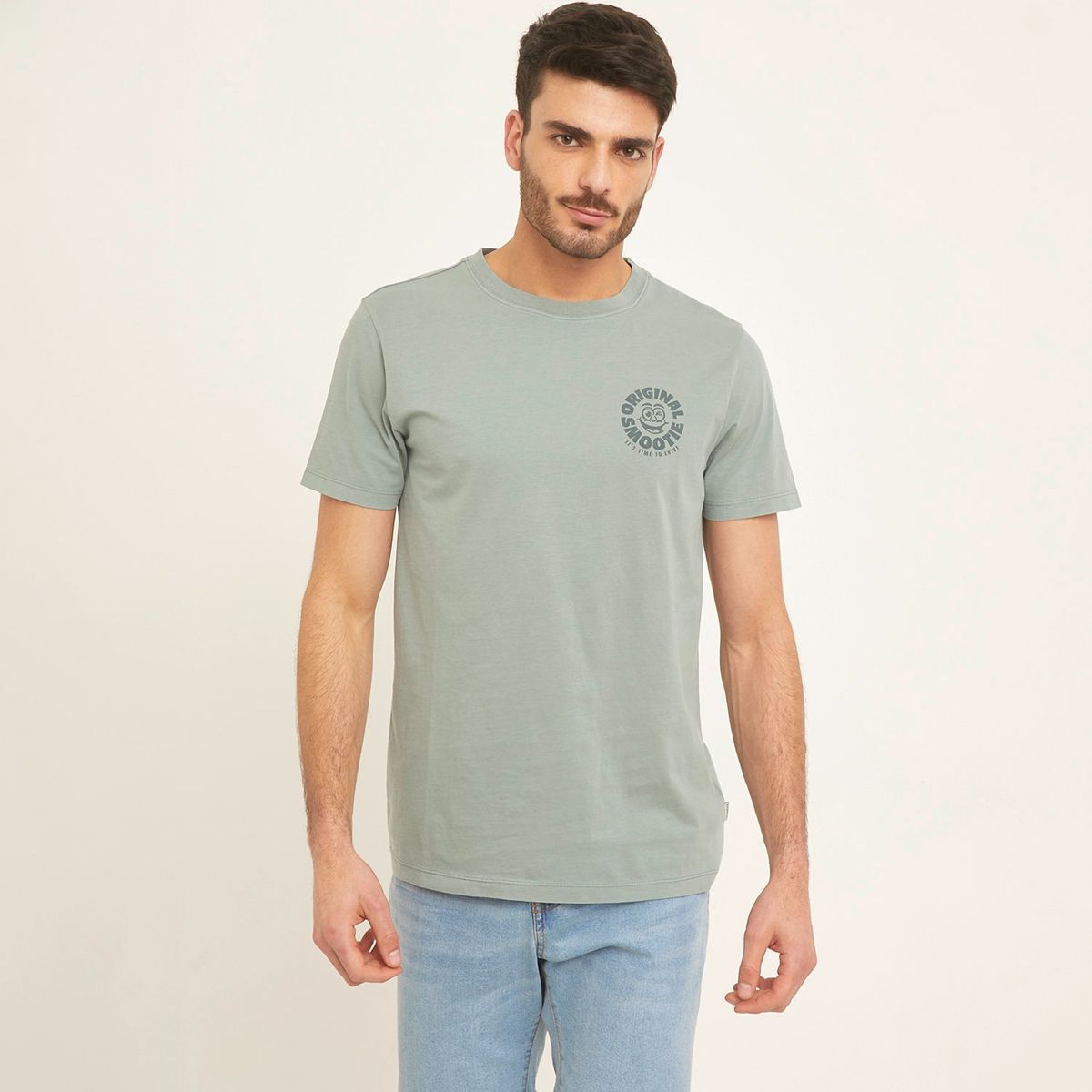 BASEMENT - Camiseta Hombre Manga corta de Algodón Basement