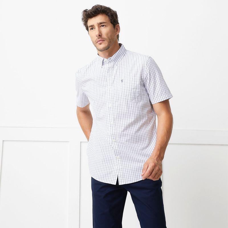CHRISTIAN LACROIX - Camisa Hombre de Cuadros Manga corta Regular Christian Lacroix
