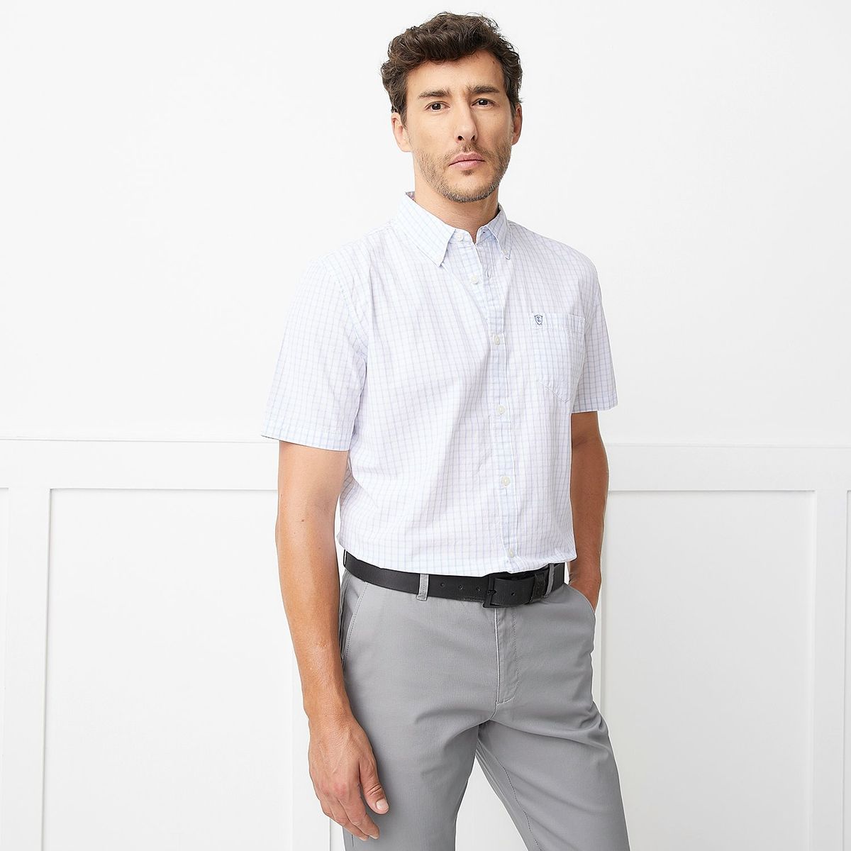 CHRISTIAN LACROIX - Camisa Hombre de Cuadros Manga corta Regular Christian Lacroix