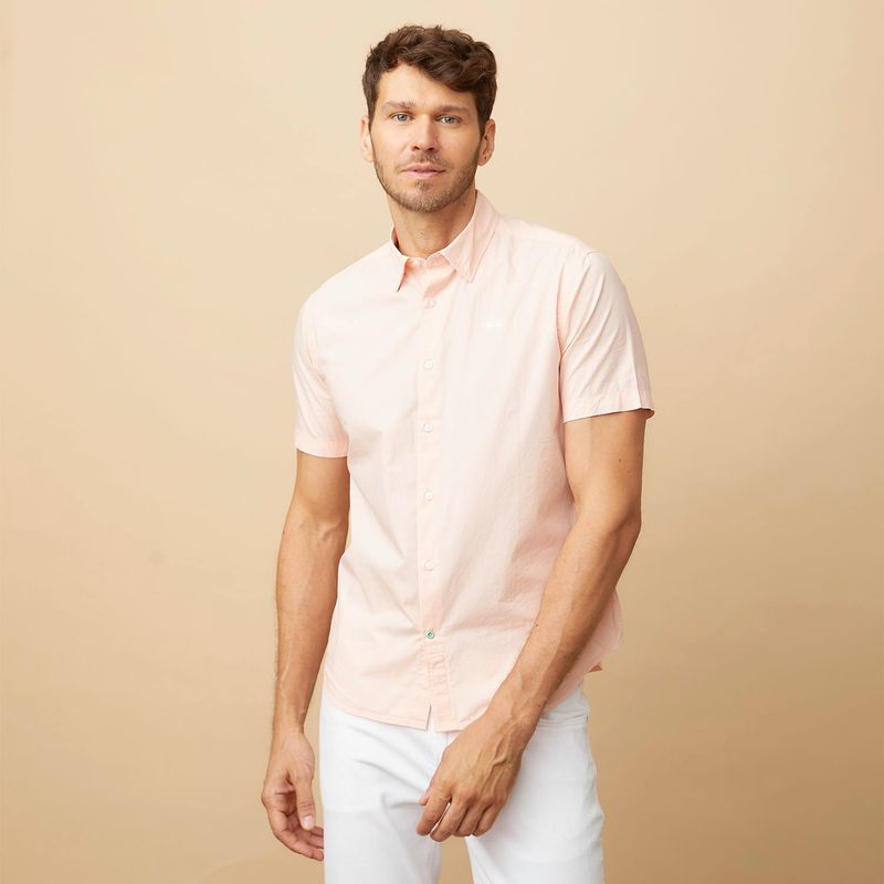 LA MARTINA - Camisa Hombre Manga corta Slim de Algodón La Martina