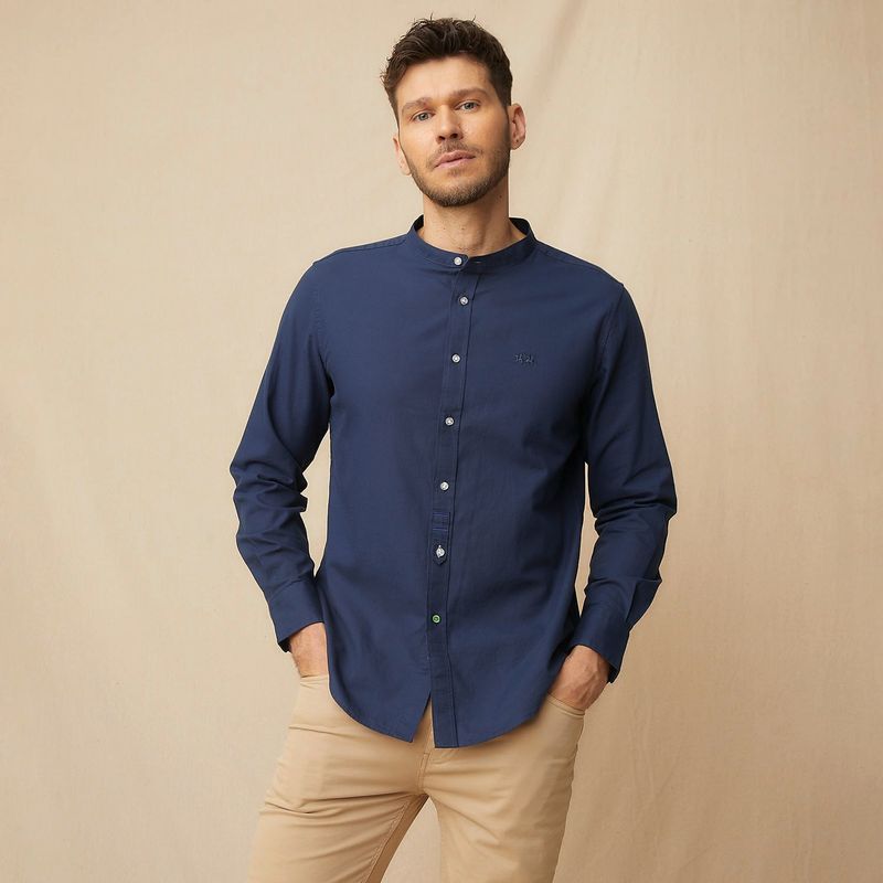 LA MARTINA - Camisa Hombre Manga larga Slim de Algodón La Martina