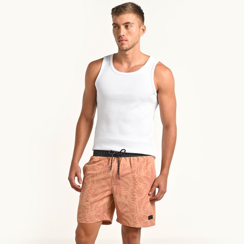 BEARCLIFF - Pantaloneta de baño Hombre con Estampado Con forro Bearcliff