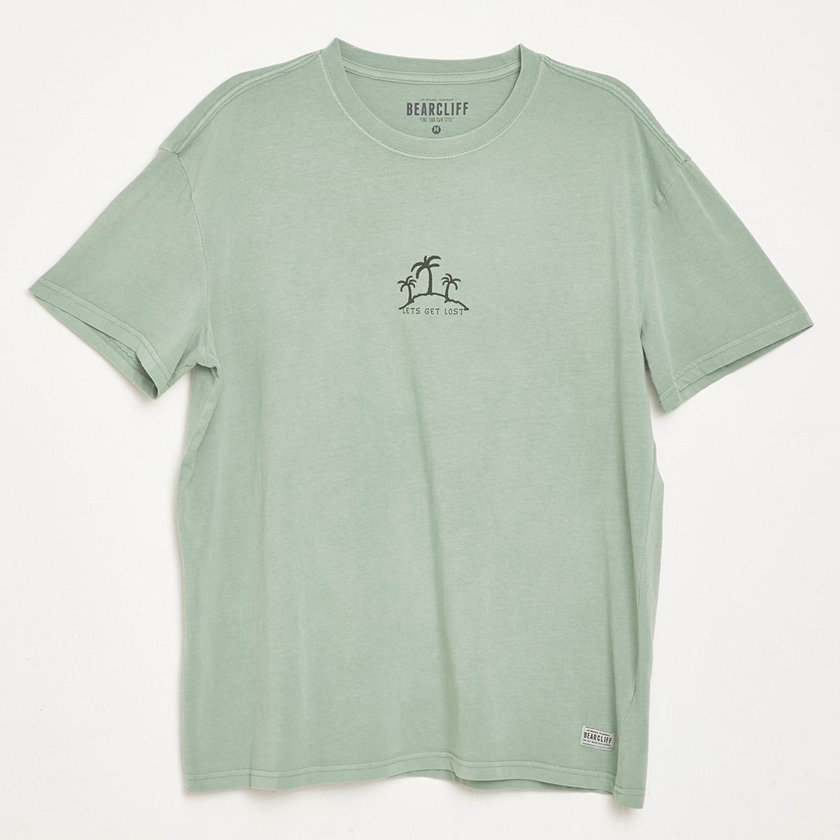 BEARCLIFF - Camiseta Hombre Manga corta Con Estampado de Algodón Bearcliff