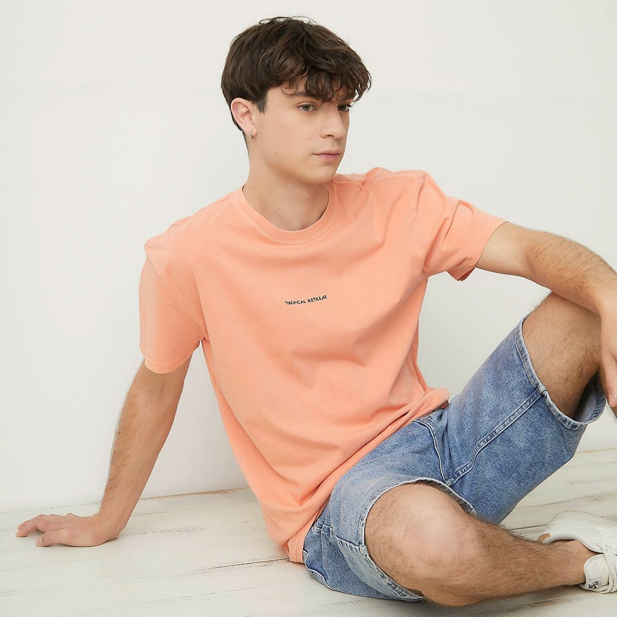 BEARCLIFF - Camiseta Hombre Manga corta Con Estampado de Algodón Bearcliff