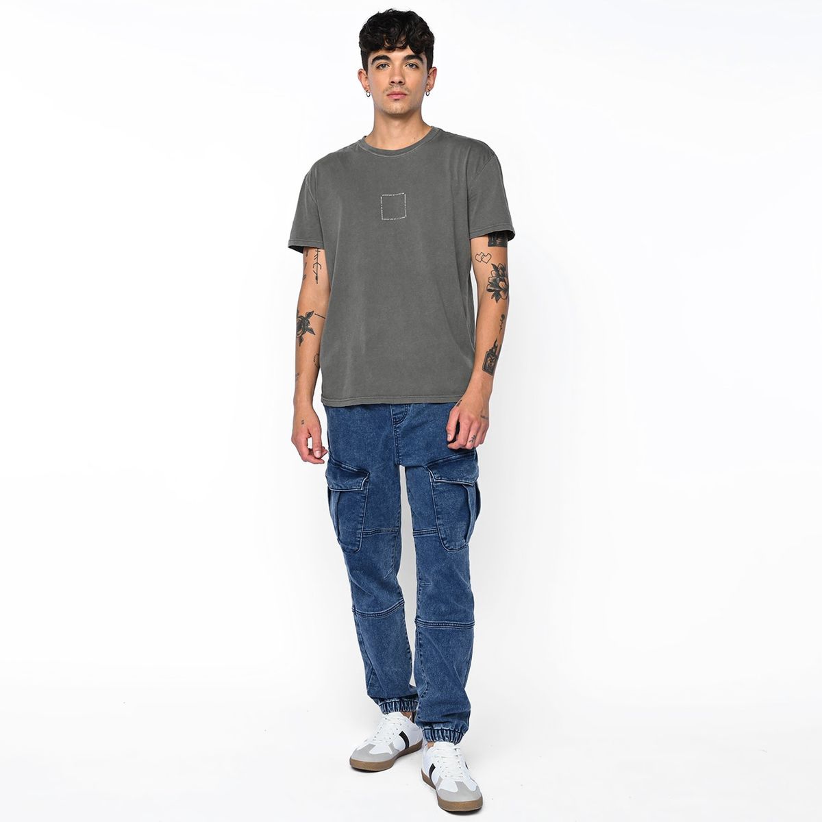 BEARCLIFF - Camiseta Hombre Manga corta Con Estampado de Algodón Bearcliff