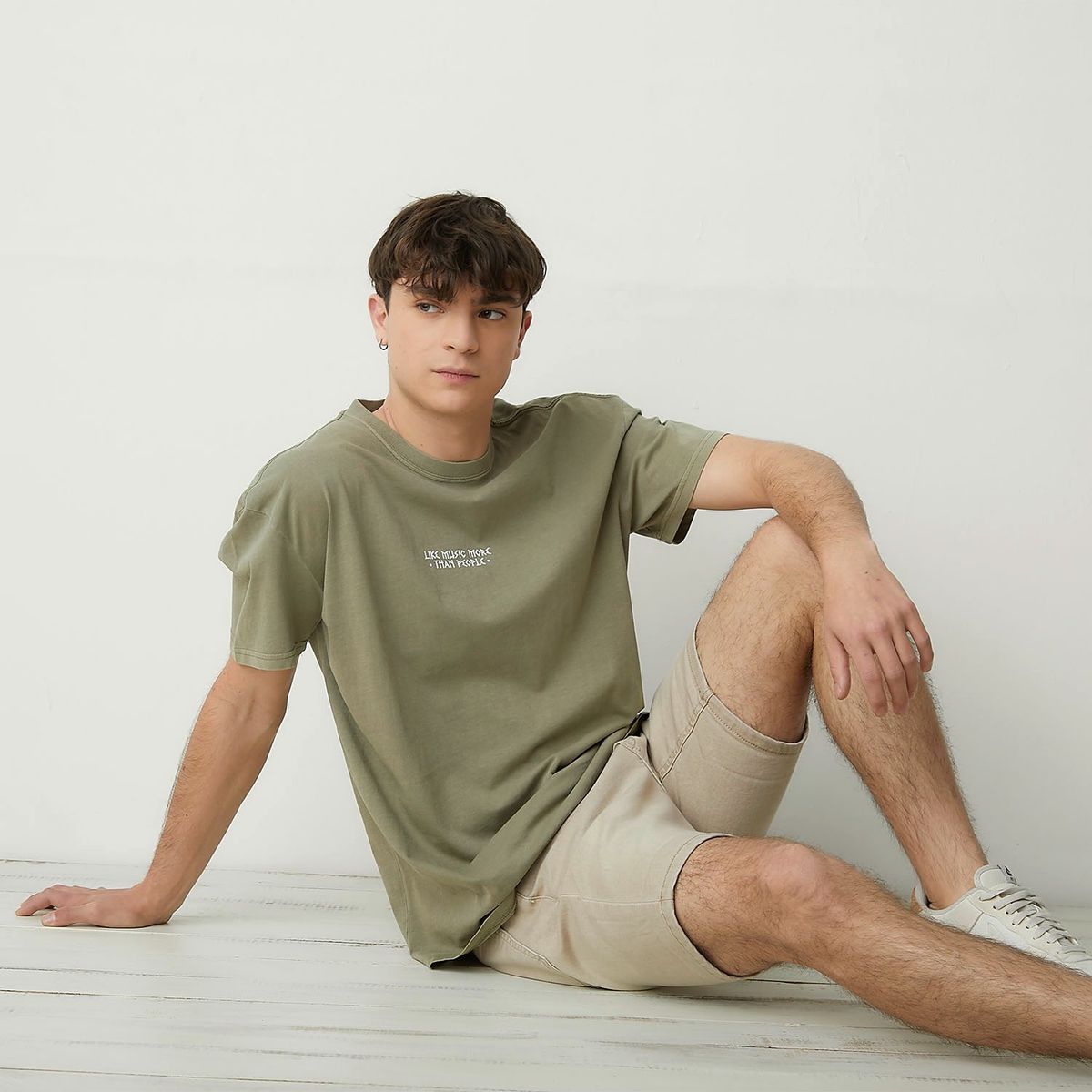 BEARCLIFF - Camiseta Hombre Manga corta Con Estampado de Algodón Bearcliff