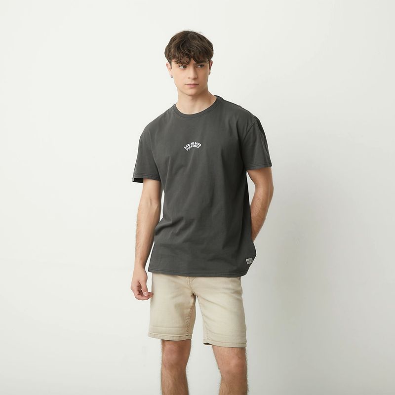 BEARCLIFF - Camiseta Hombre Manga corta Con Estampado de Algodón Bearcliff