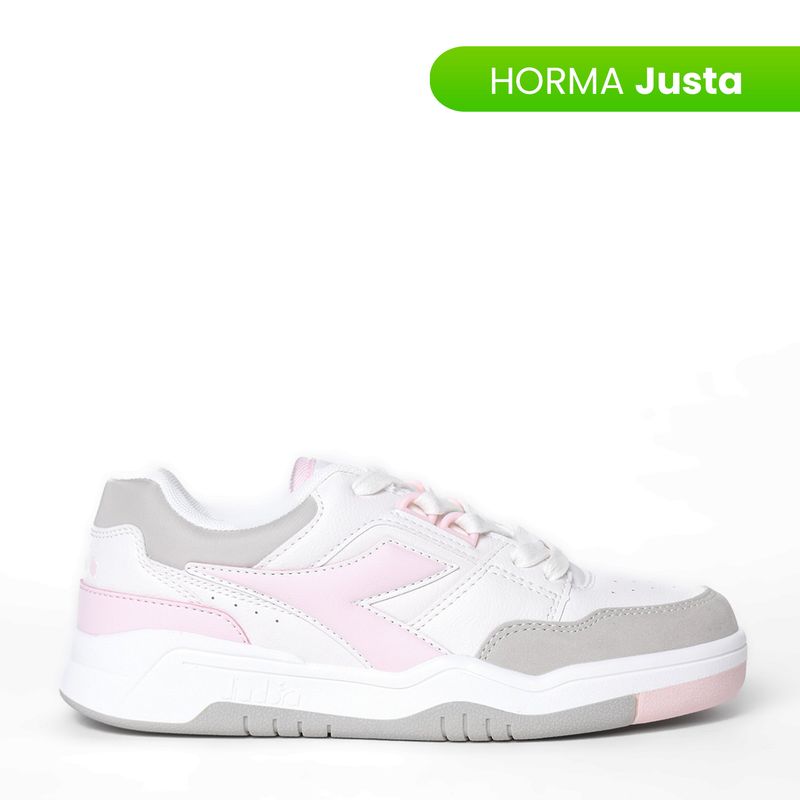 DIADORA - Tenis moda Diadora Girl Frenty para Niña Blancos Horma Justa 