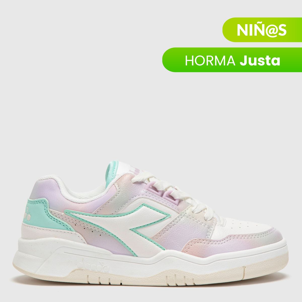 DIADORA - Tenis moda Diadora Girl Frenty para Niña Horma Justa 