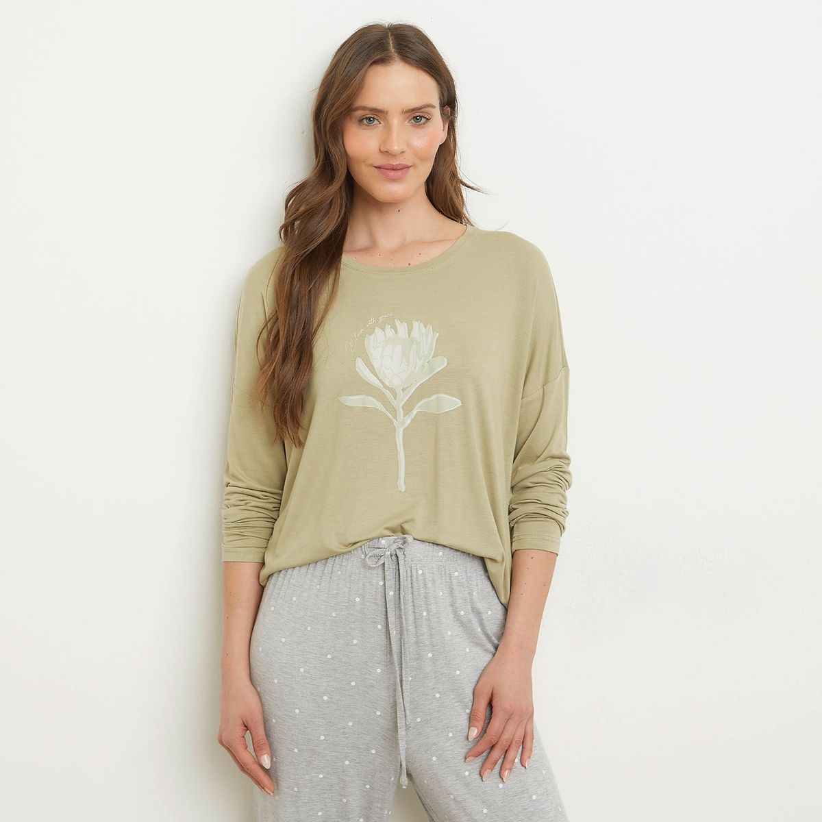 BLU - Camiseta de pijama Mujer Manga corta de Viscosa blu