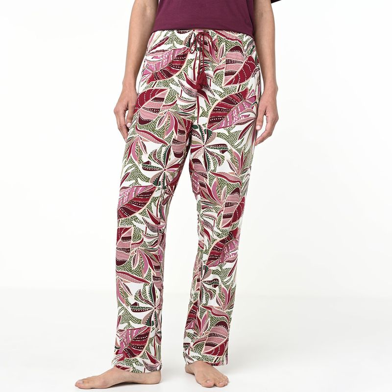 BLU - Pantalón de pijama Mujer de Viscosa blu
