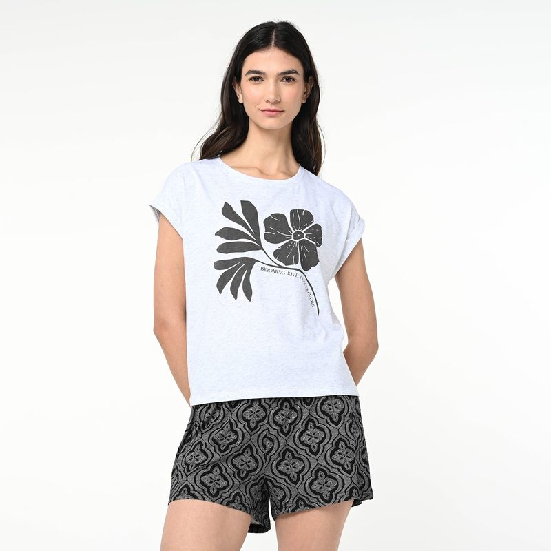 BLU - Short de pijama Mujer Sin mangas de Viscosa blu