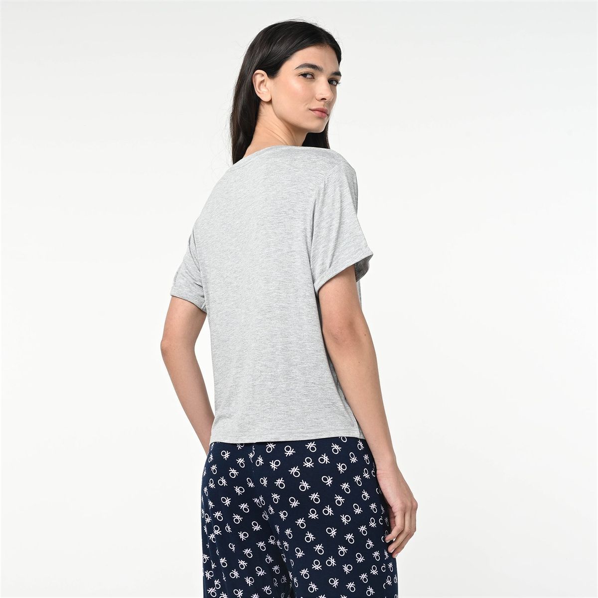 BENETTON - Pijama completa con pantalón Mujer Manga corta Benetton