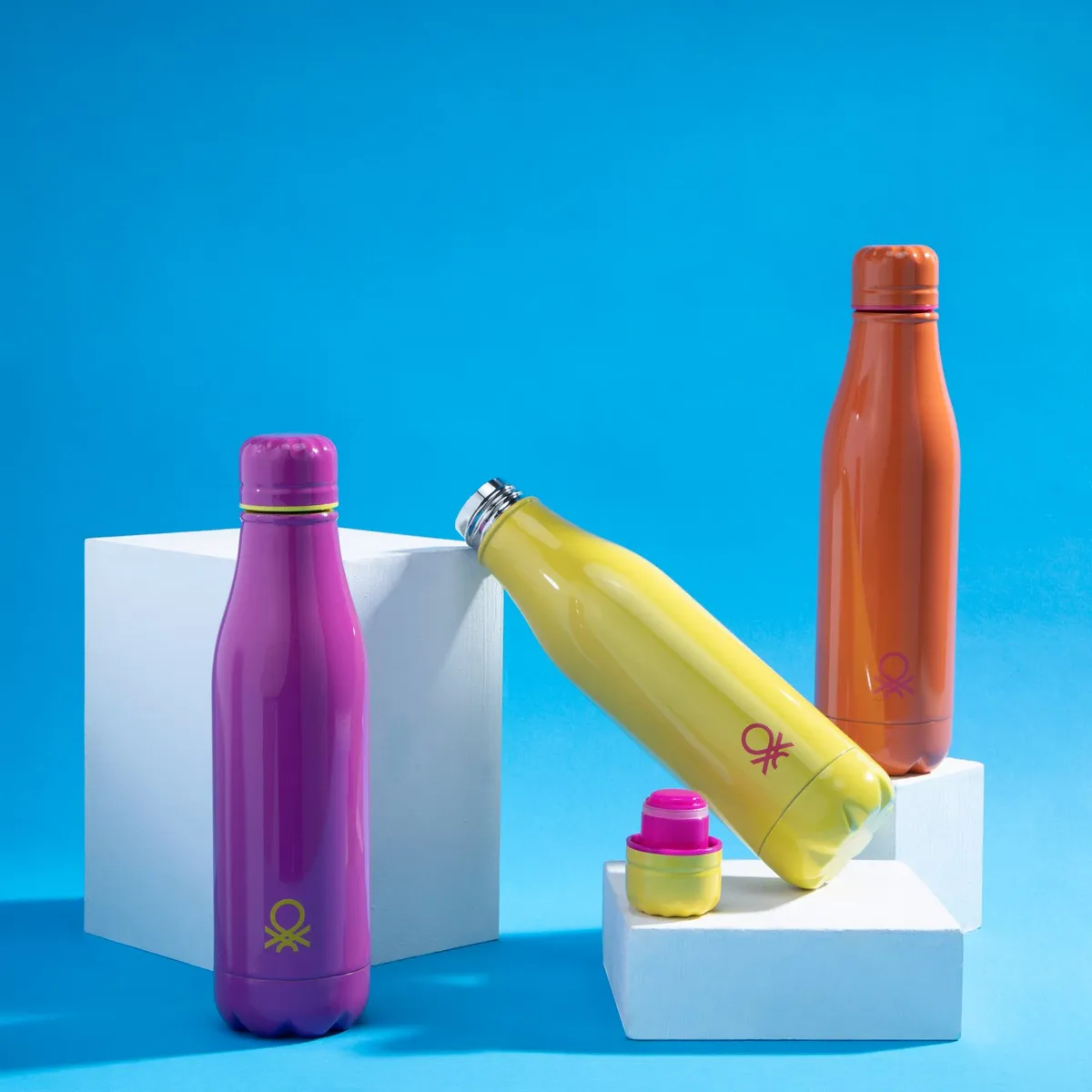 BENETTON - Termo Benetton: 500 ml Brillante Acero inoxidable