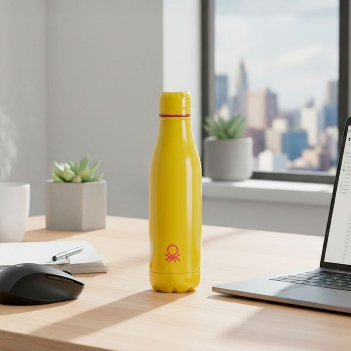 BENETTON - Termo Benetton: 500 ml Brillante Acero inoxidable