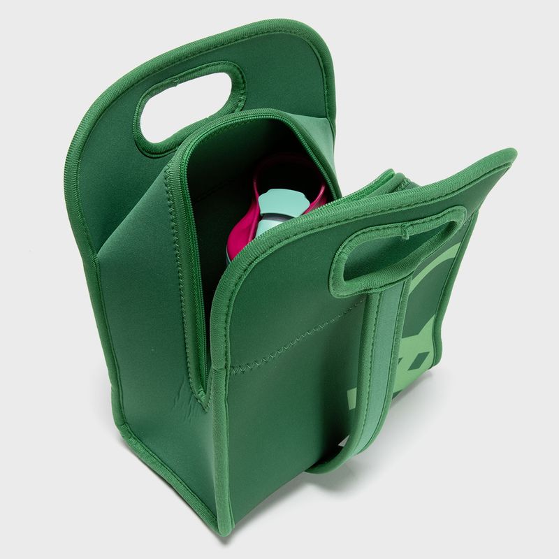 Bolsa De Almuerzo En Neopreno De Color Verde Benetton Con Bolsa De