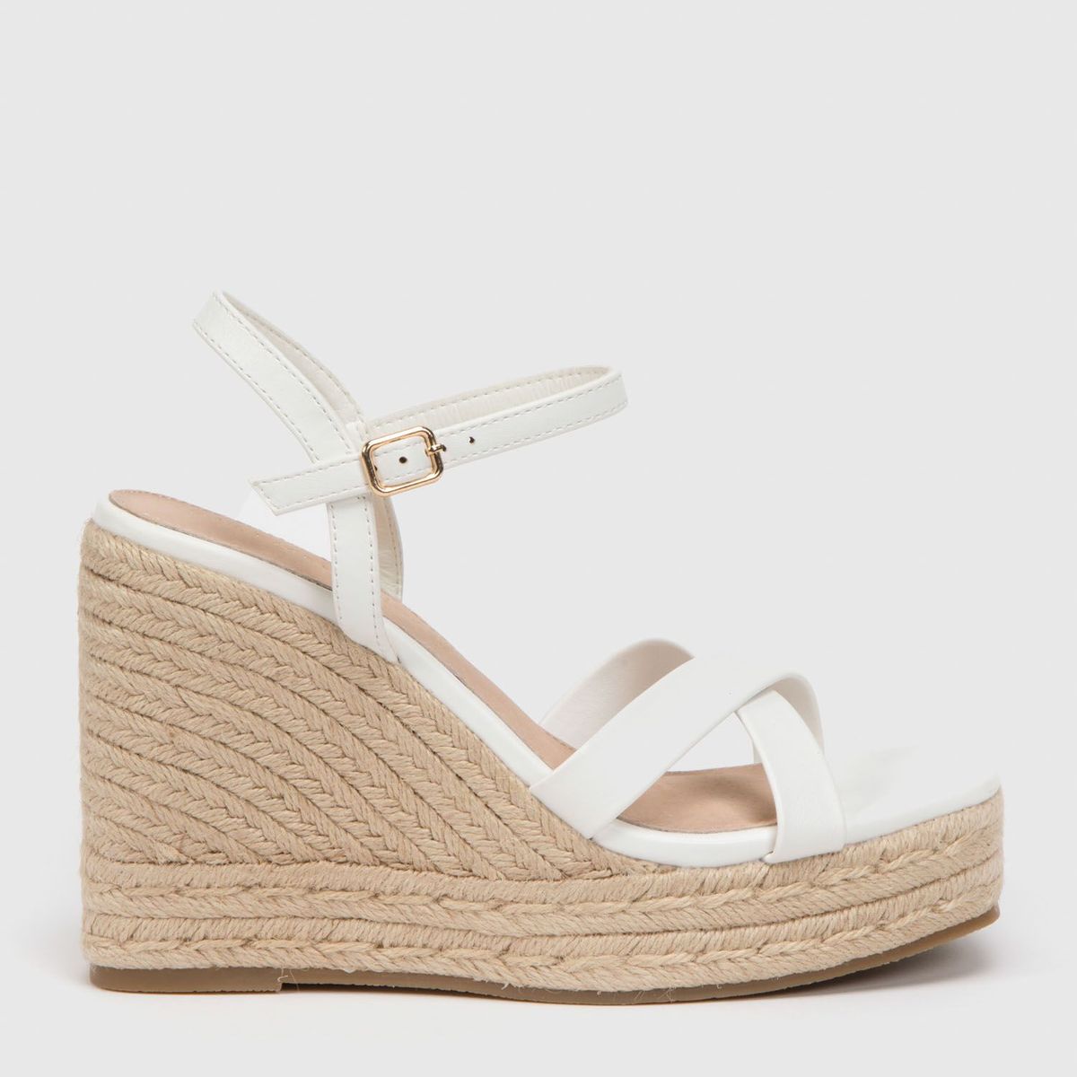 BASEMENT - Sandalias para Mujer Beige Alto Gadopen Basement con tacón corrido