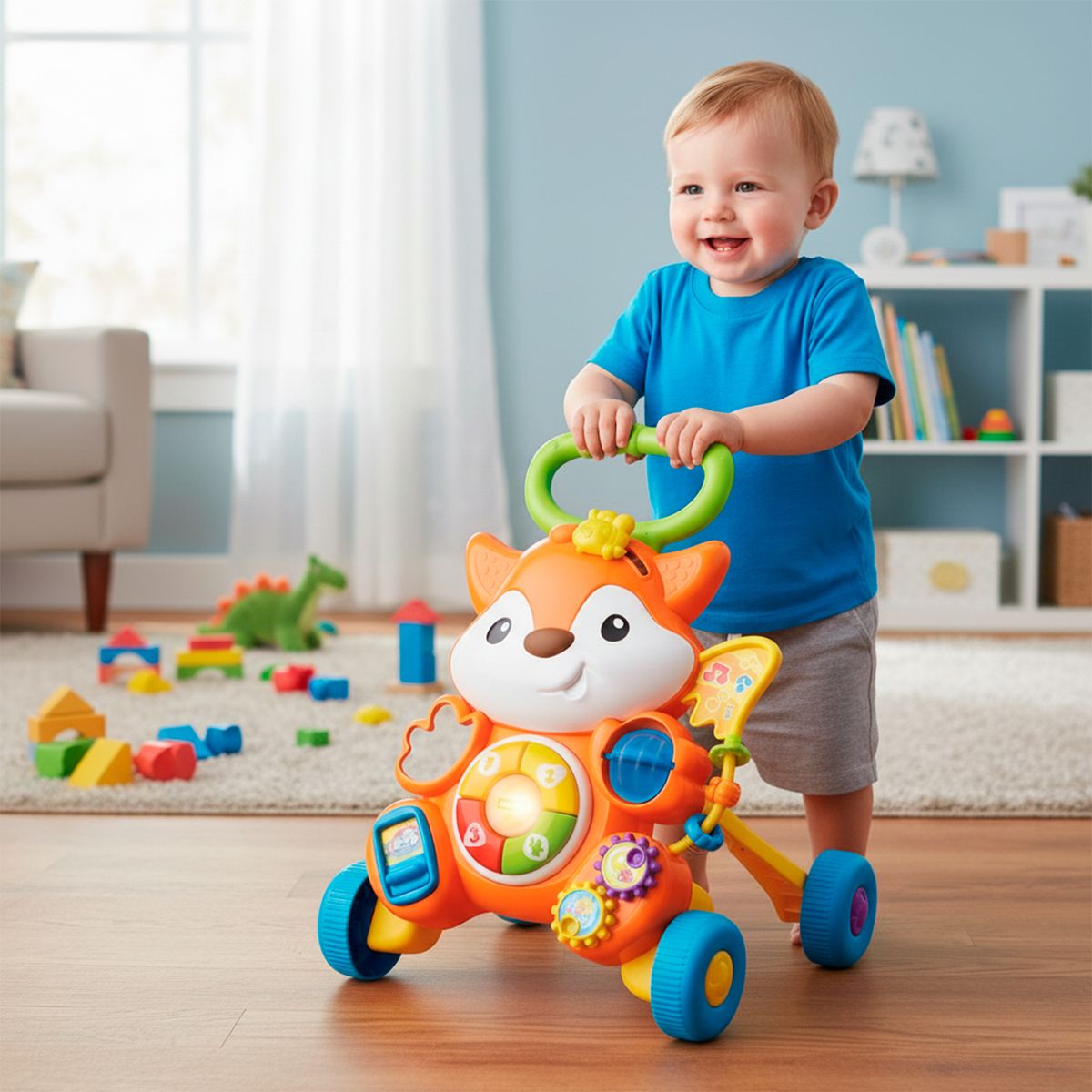 WINFUN - Juguete para bebé didáctico Winfun: Caminador interactivo zorrito crece conmigo