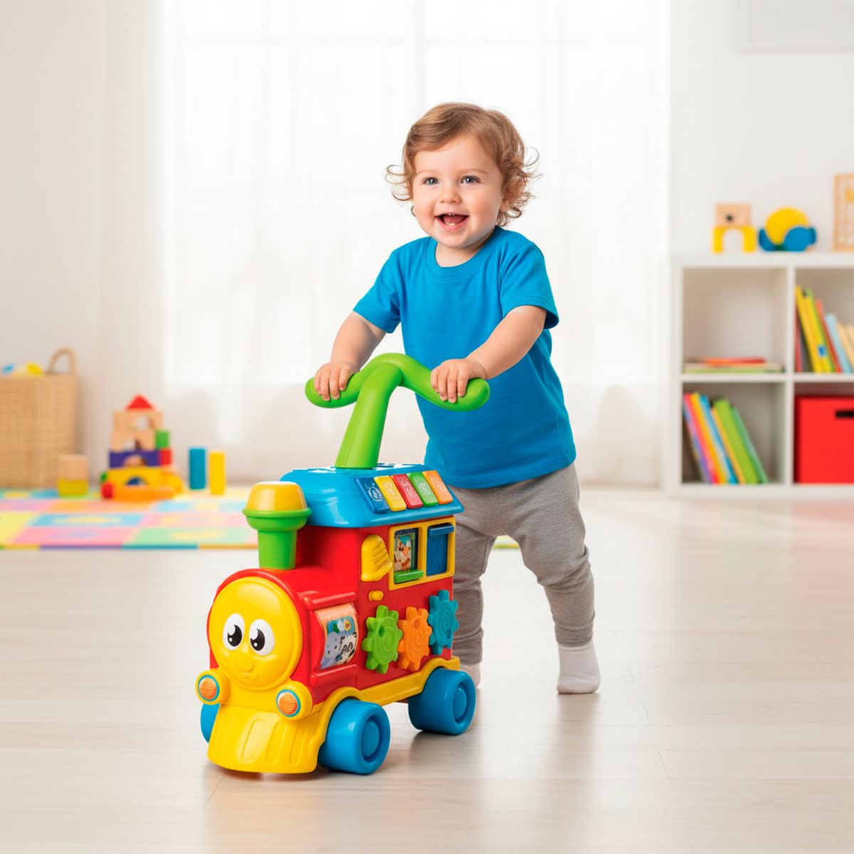WINFUN - Juguete para bebé didáctico Winfun: Correpasillos y tren caminador